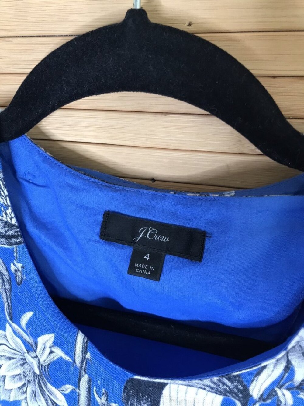 J.Crew Linen Jumpsuit Women’s Size 4 Ratti Tropical Toile Wrap-Back Blue Parr - Picture 6 of 6
